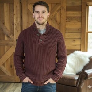 American Eagle Outfitters Maroon Turtleneck Sweater